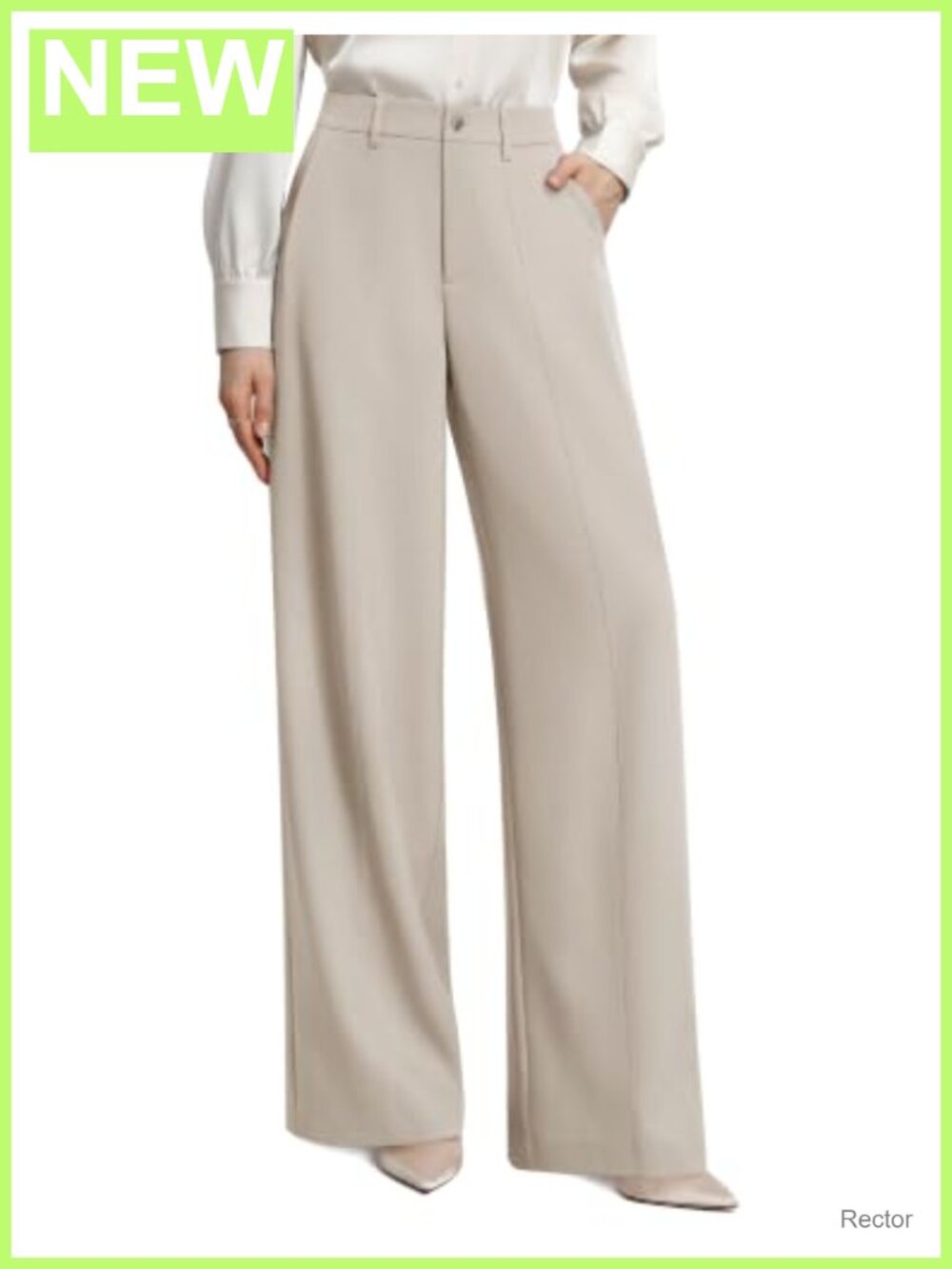 Wide Leg Dress Pants High Rise Pleated Business Casual Slacks